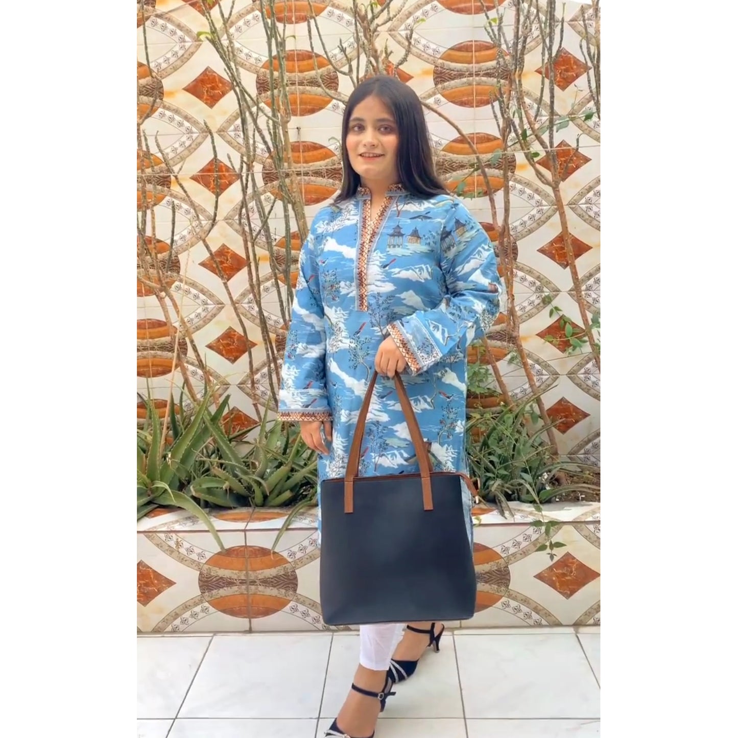 Suave Tote Bag set of 3 Peach