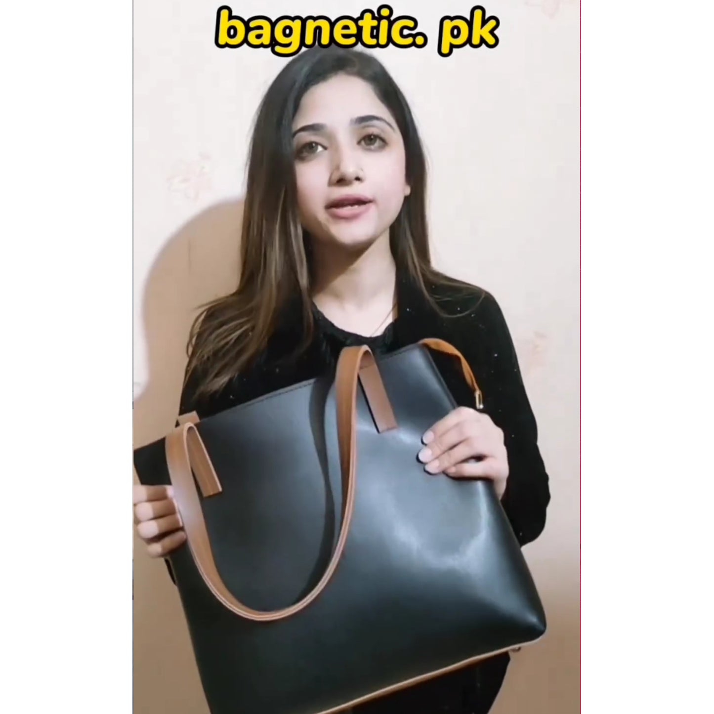 Suave Tote Bag set of 3 Brown