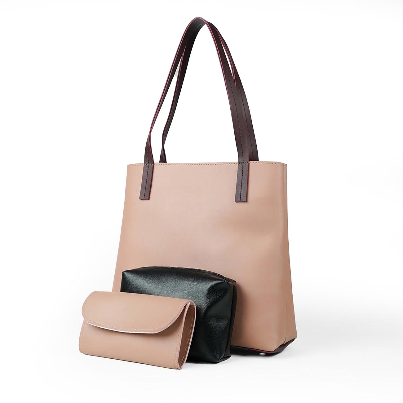 Suave Tote Bag set of 3 Peach
